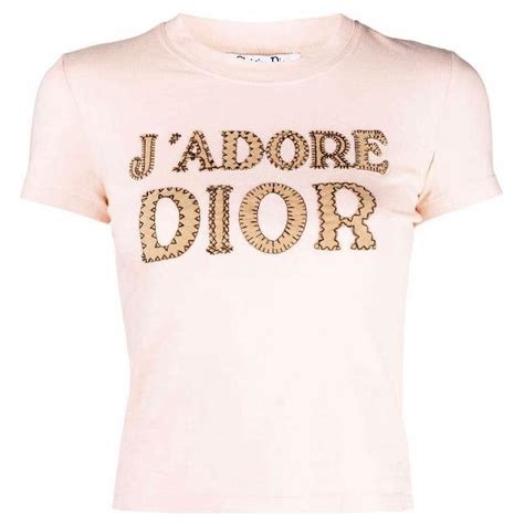 dior t shirt bianca|2001 J'Adore Dior cotton T.